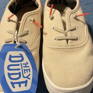 Hey DudeTan Sneakers with orange Accents